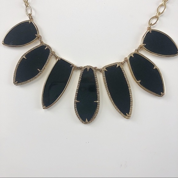 STELLA & Dot black gold reversible necklace - Picture 3 of 5